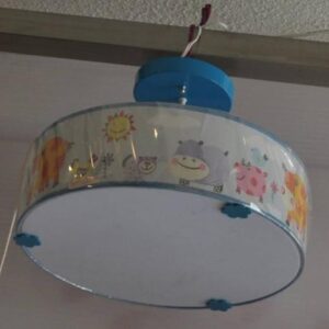 Lámpara Infantil de Techo de Cartón y Tela – 3 Luces
